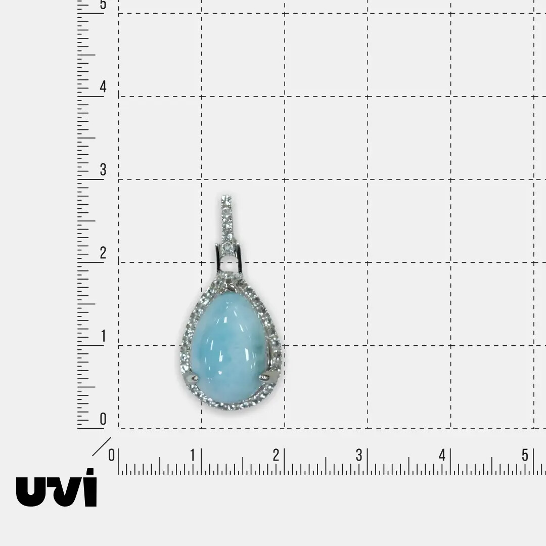 Серебряная подвеска с ларимаром